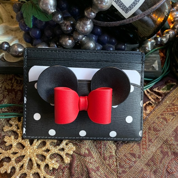 kate spade Accessories - Authentic KATE SPADE Saffiano leather Minnie Mouse Disney card case